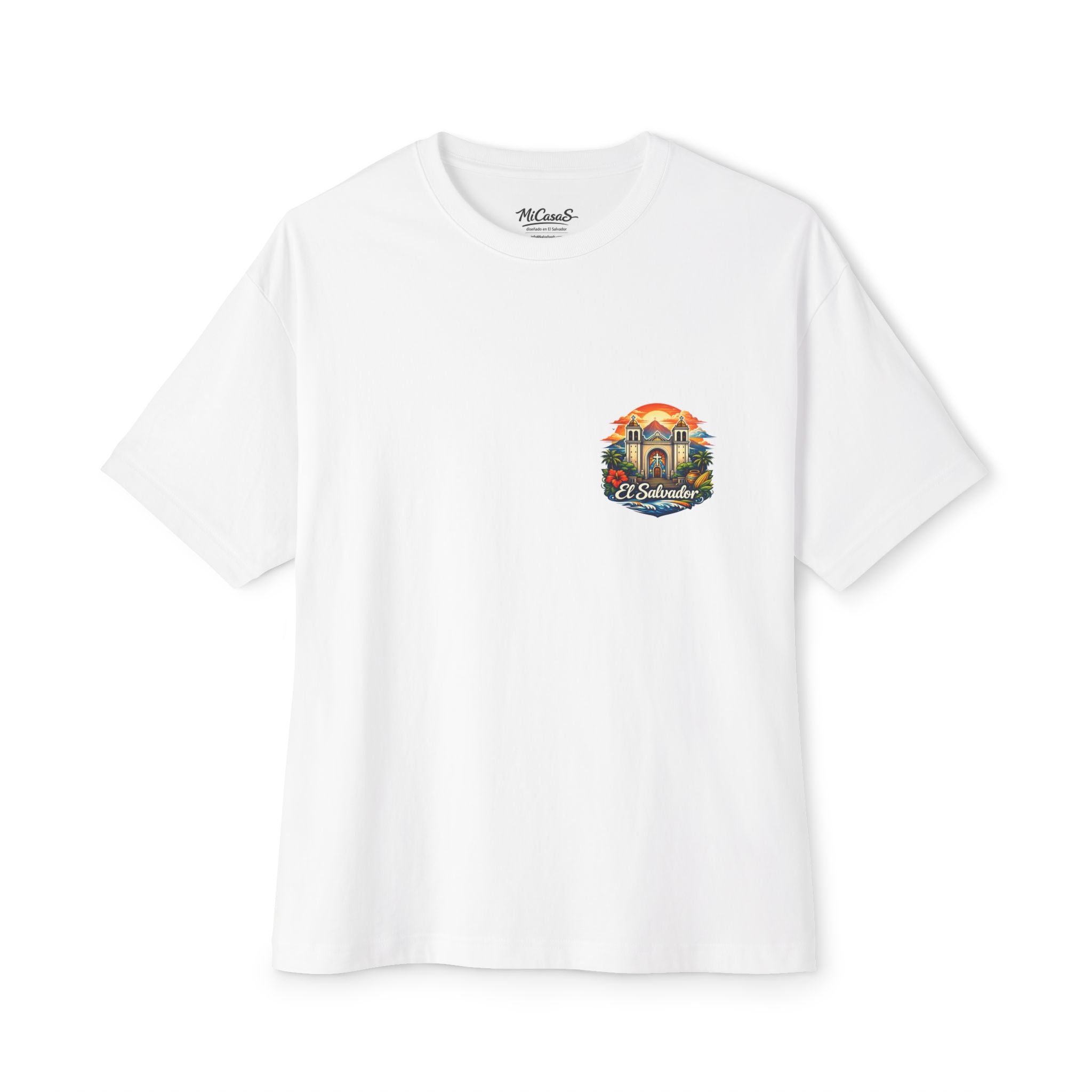 El Salvador Vintage Travel Tee — Retro Cathedral Sunset Graphic Shirt