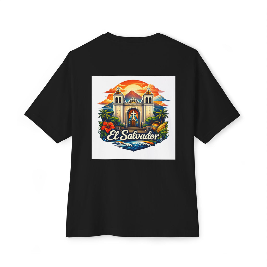 El Salvador Vintage Travel Tee — Retro Cathedral Sunset Graphic Shirt