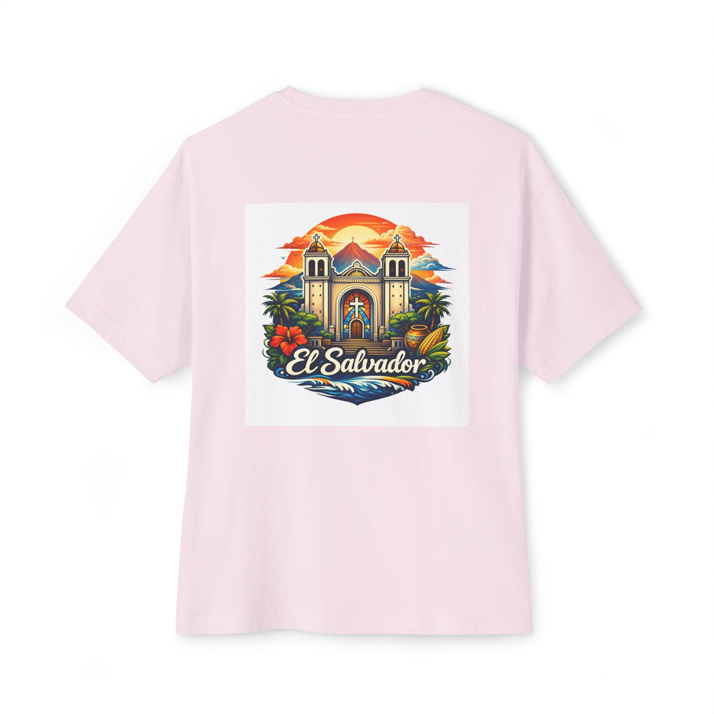 El Salvador Vintage Travel Tee — Retro Cathedral Sunset Graphic Shirt