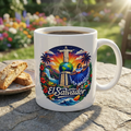 El Salvador Souvenir Mug – Colorful Landmark & Traditional Dancer 11oz
