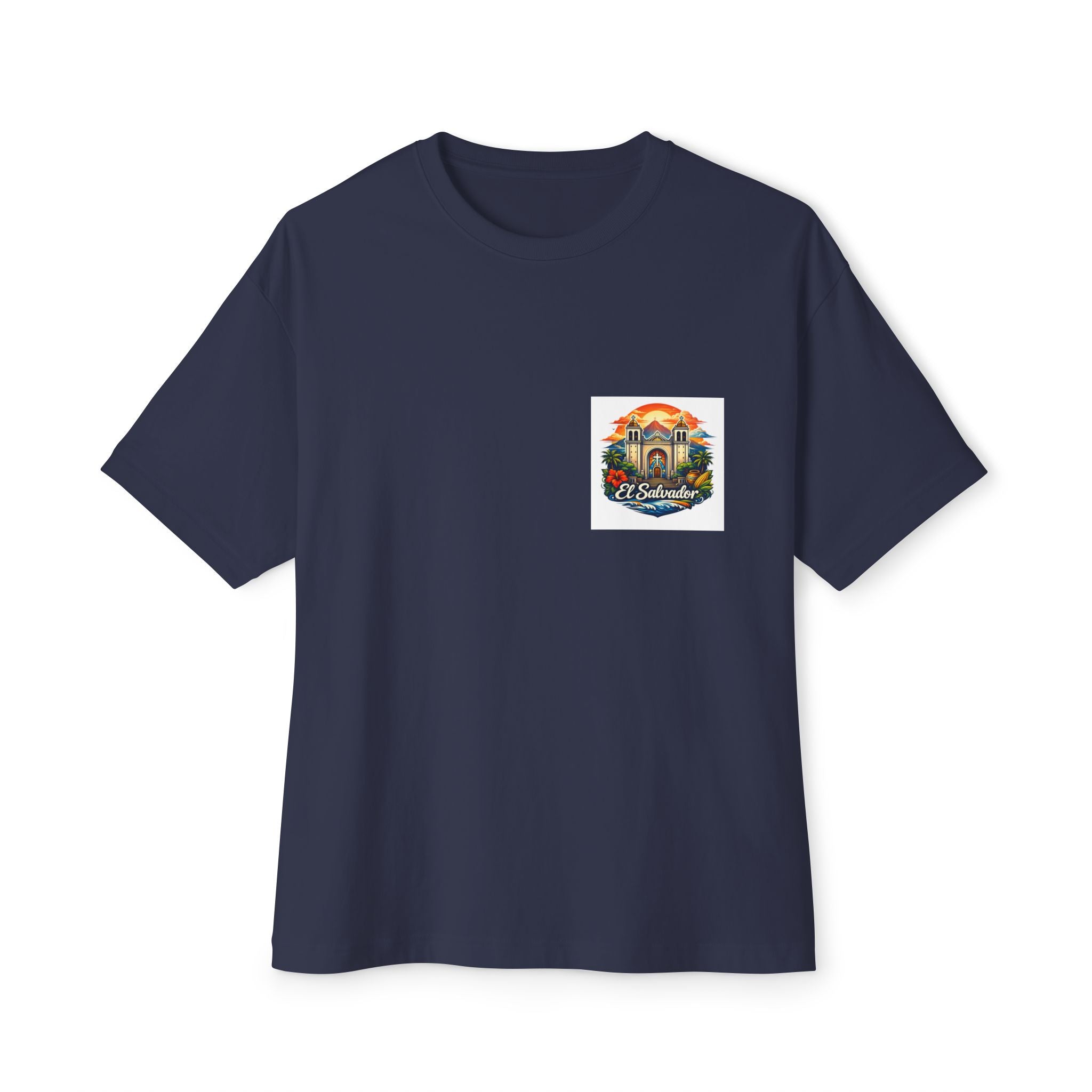 El Salvador Vintage Travel Tee — Retro Cathedral Sunset Graphic Shirt
