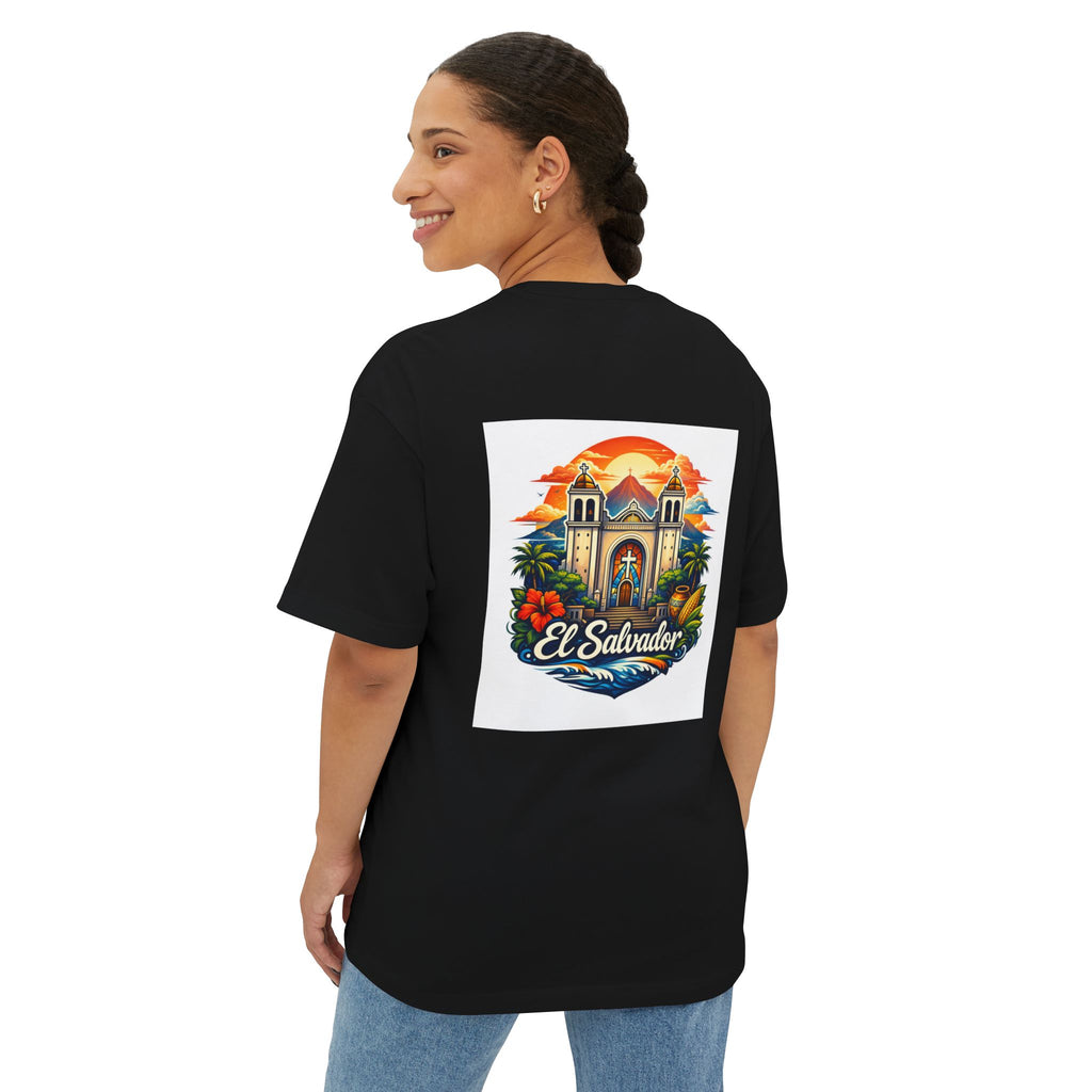 El Salvador Vintage Travel Tee — Retro Cathedral Sunset Graphic Shirt