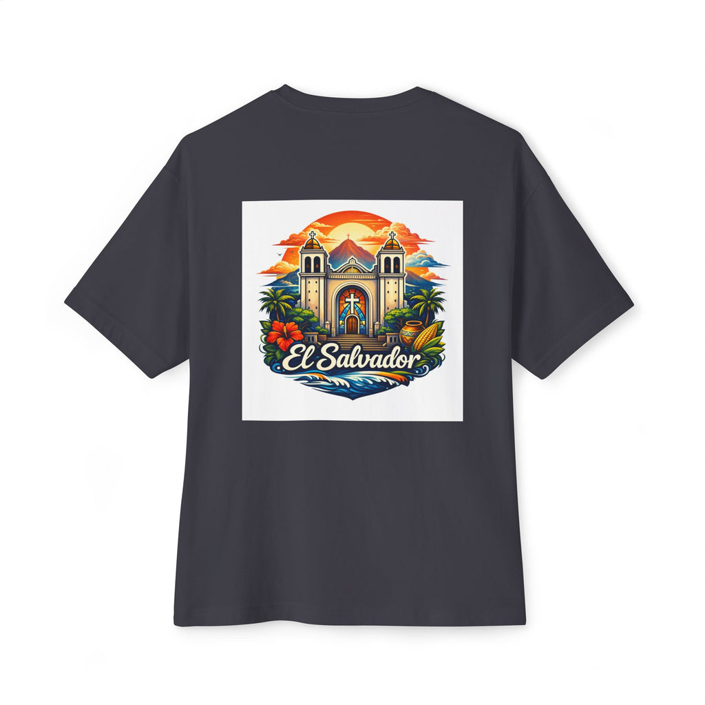 El Salvador Vintage Travel Tee — Retro Cathedral Sunset Graphic Shirt