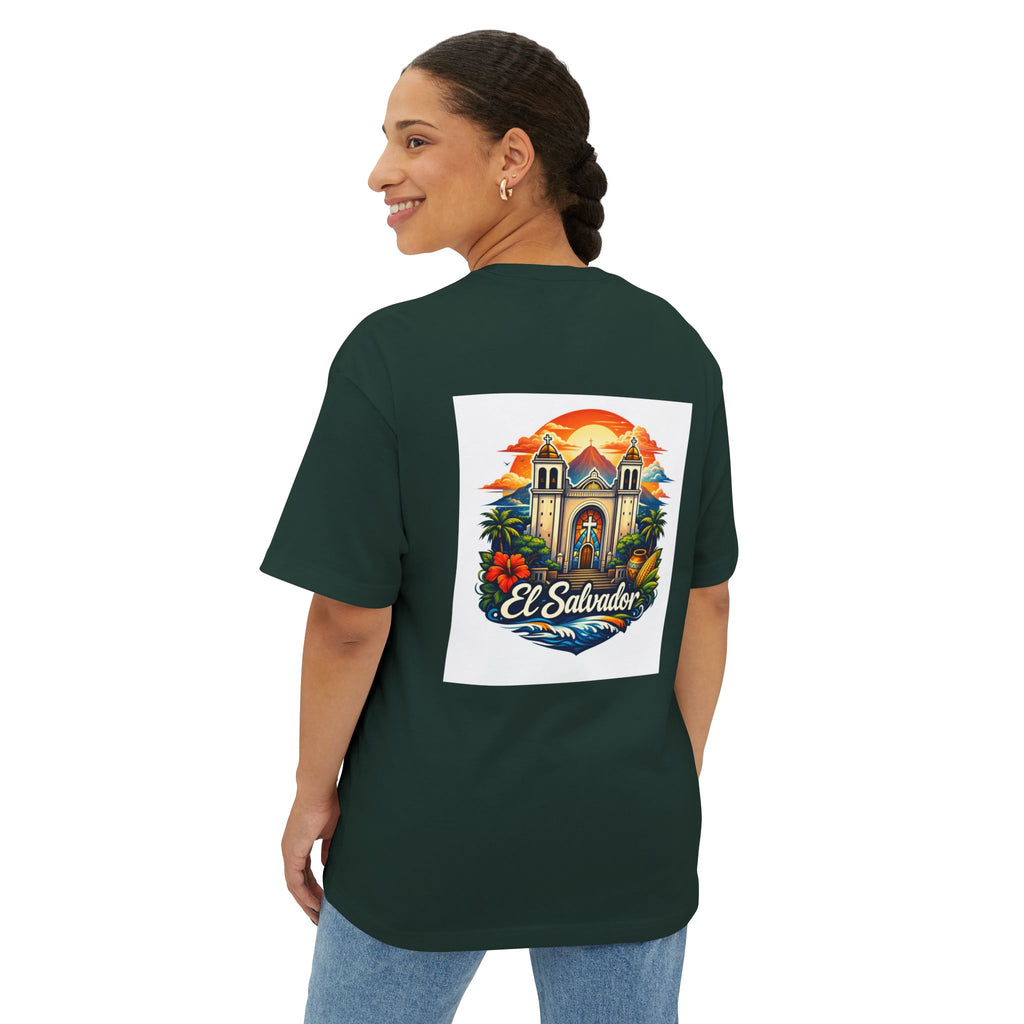 El Salvador Vintage Travel Tee — Retro Cathedral Sunset Graphic Shirt