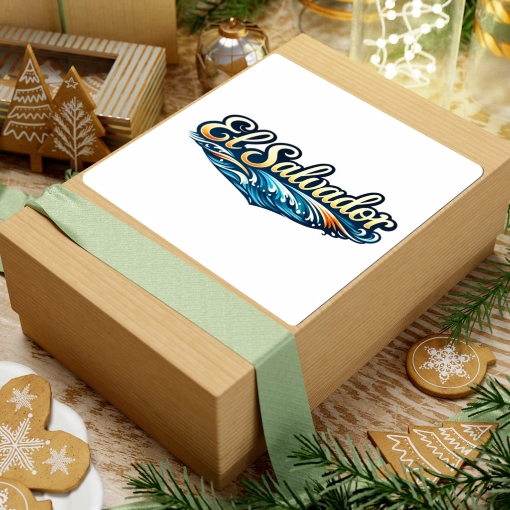 El Salvador Wave Sticker — Coastal Script Kiss-Cut Decal
