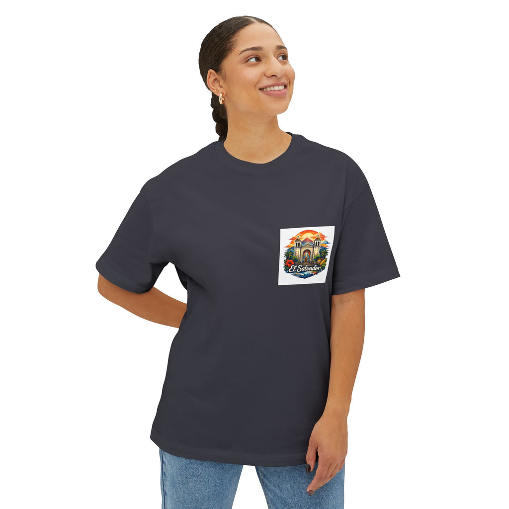 El Salvador Vintage Travel Tee — Retro Cathedral Sunset Graphic Shirt