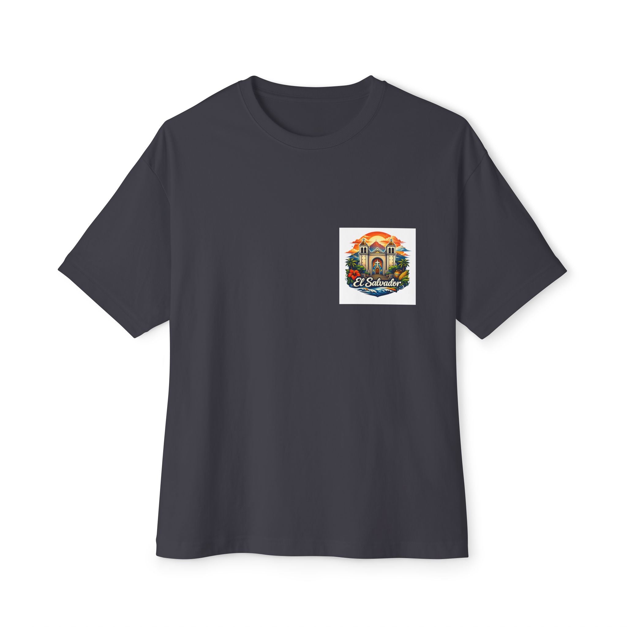 El Salvador Vintage Travel Tee — Retro Cathedral Sunset Graphic Shirt