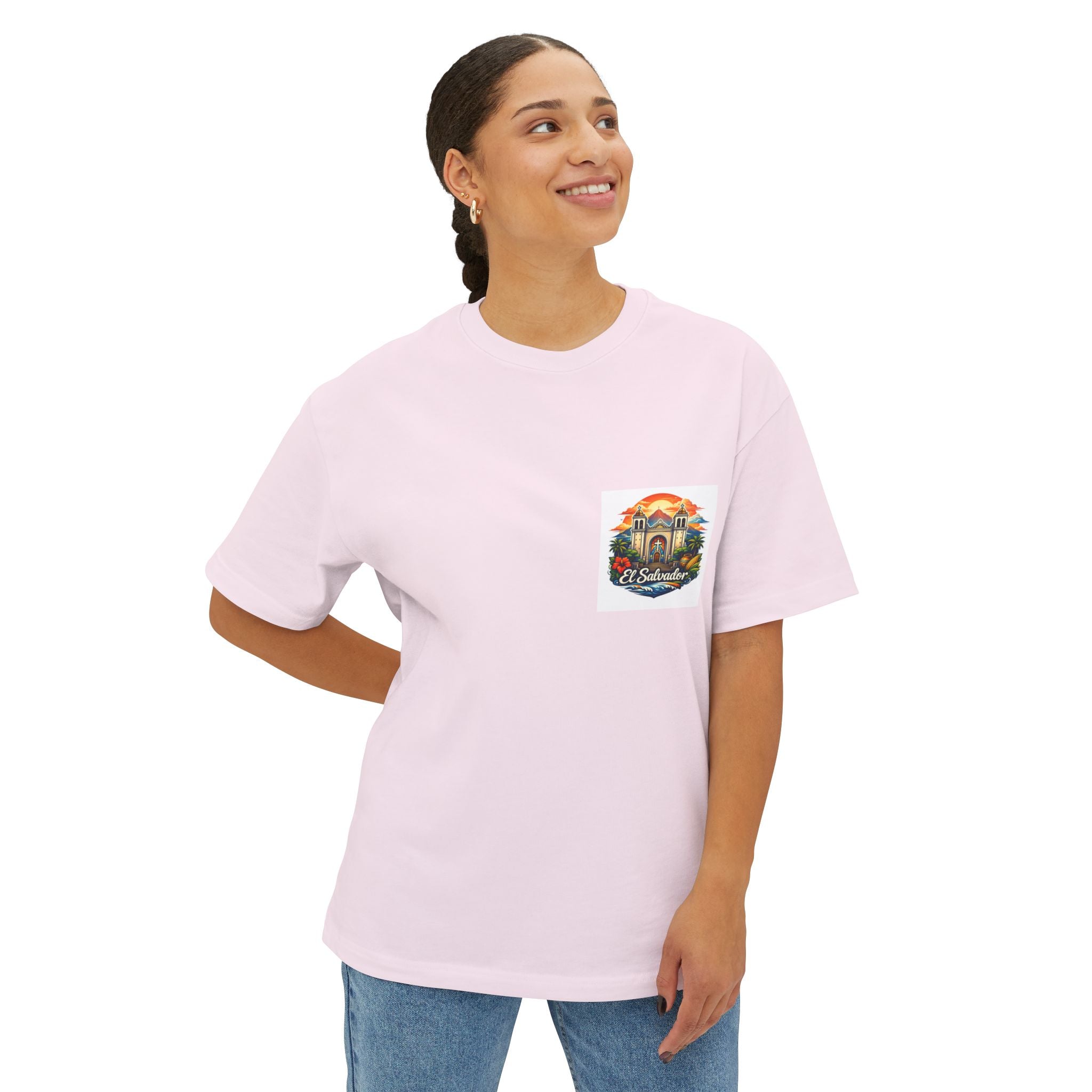El Salvador Vintage Travel Tee — Retro Cathedral Sunset Graphic Shirt